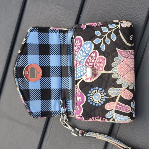 Vera Bradley Navy Quilted Wristlet Wallet - Picture 3 of 12